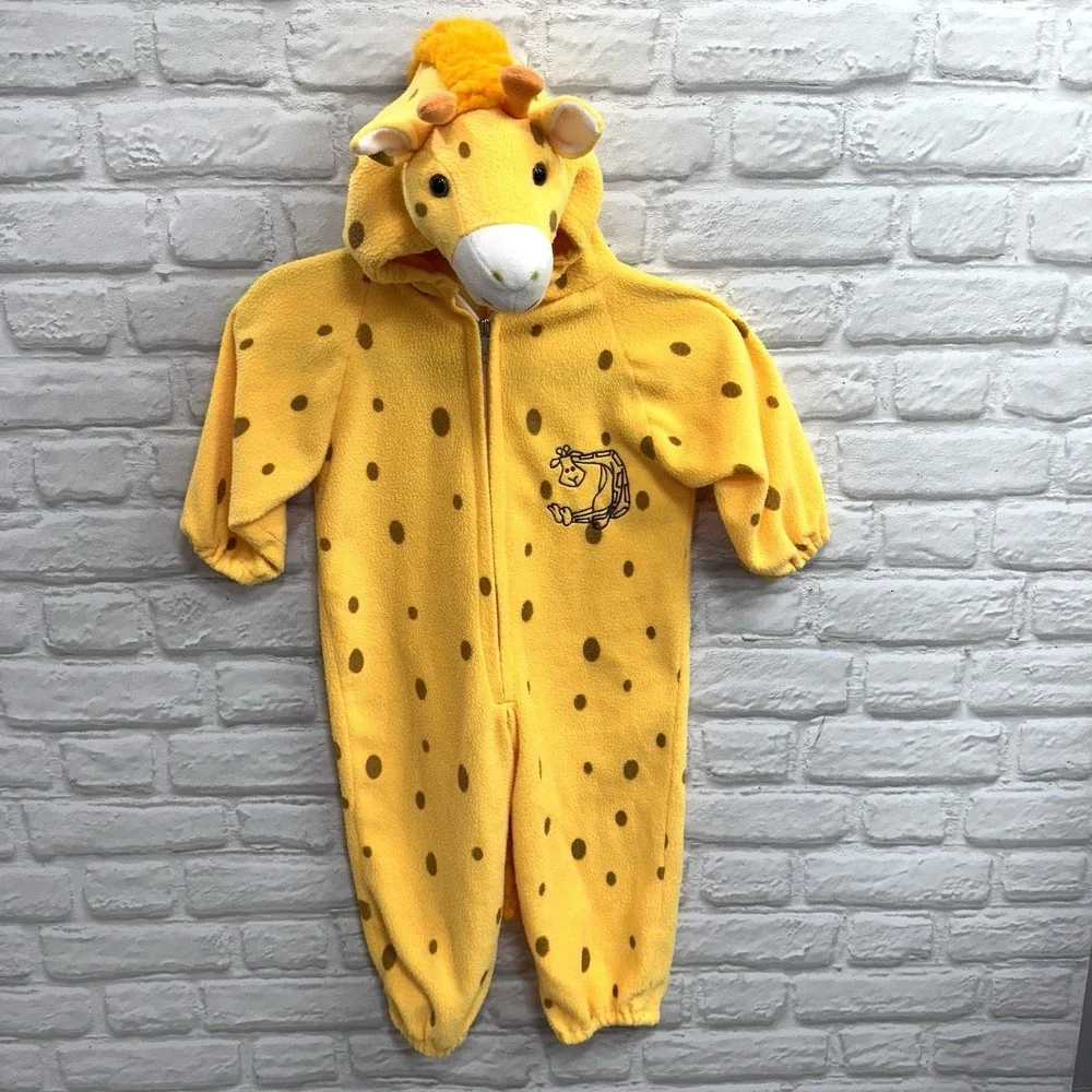 Kids‎ Giraffe Halloween Costume 3T-4T Halloween Fleece Bodysuit Warm Ships Fast